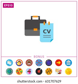 Recruiting Concept Icon with CV