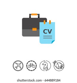 Recruiting Concept Icon with CV