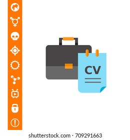Recruiting Concept Icon with CV