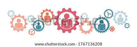 Recruiting human resource management business corporate concept. Recruitment process that is suitable for the position. Vector illustration