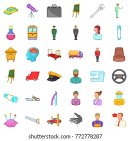 Recruiting icons set. Cartoon style of 36 recruiting vector icons for web isolated on white background