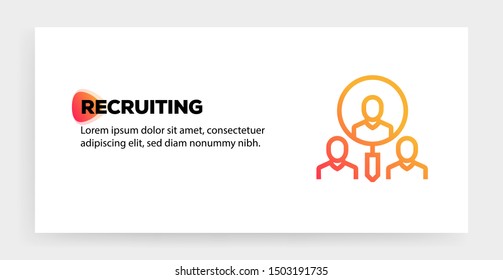 RECRUITING AND ILLUSTRATION ICON CONCEPT
