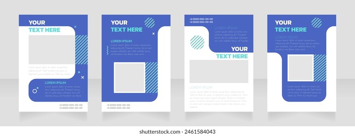 Recruiting for job positions blank brochure layout design. Vertical poster template set with empty copy space for text. Premade corporate reports collection. Editable flyer paper pages