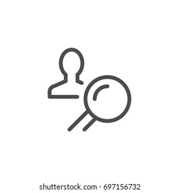 Recruiting line icon