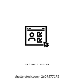 Recruiting Line Icon. Editable Stroke