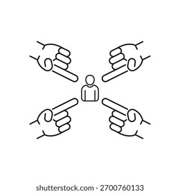 Recruiting Line Icon. Editable Stroke