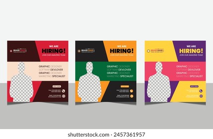 Recruitment advertising template. Recruitment Poster, Job hiring poster, announcement job vacancies