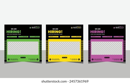Recruitment advertising template. Recruitment Poster, Job hiring poster, announcement job vacancies