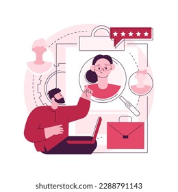 Recruitment agency abstract concept vector illustration. Recruitment provider, head hunting agency, human resources service, employee network, talent acquisition, job listing abstract metaphor.