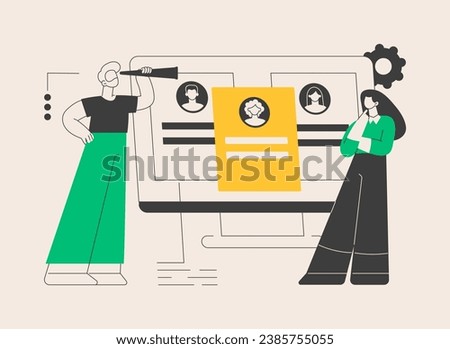 Recruitment agency abstract concept vector illustration. Recruitment provider, head hunting agency, human resources service, employee network, talent acquisition, job listing abstract metaphor.