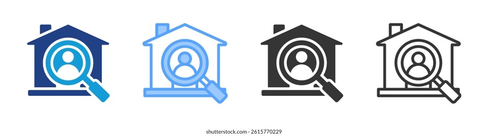 Recruitment Agency icon set multiple style collection