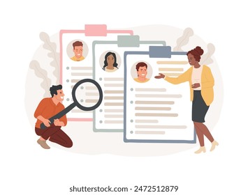 Recruitment agency isolated concept vector illustration. Recruitment provider, head hunting agency, human resources service, employee network, talent acquisition, job listing vector concept.