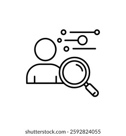 Recruitment Agency Minimal Flat Thin Line Icon – Business Concept for Recruitment, Staffing, and Talent Acquisition Services