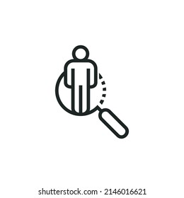 Recruitment analytics icon isolated on white background