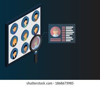 Recruitment banner in Human Resources to help see the candidate database vector