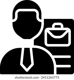 Recruitment black glyph icon. Hiring process. Choosing candidate. Job position. Headhunting. Application. Silhouette symbol on white space. Solid pictogram. Vector isolated illustration