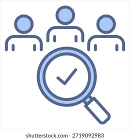 Reclutamiento Ilustración vectorial Blue Icon