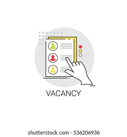 Recruitment Candidate Job Position Vacancy Icon Business Concept Vector Illustration