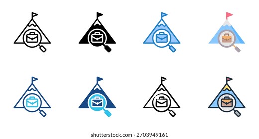 Einstellungsherausforderungen Symbol für mehrere Stilkollektionen 
