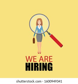 Recruitment concept vector illustration in flat design.