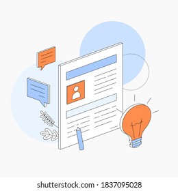 Concepto de contratación para banner web, presentación.