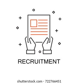 Recruitment Creative Idea Concept Modern Flat Stock Vector (Royalty ...