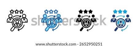 Recruitment Cycle icon Multi Style Vector Illustration
