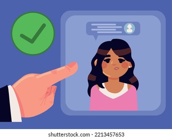 recruitment employee hired, vector image