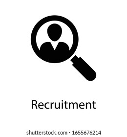 Recruitment Glyph Vector Icon Isolated