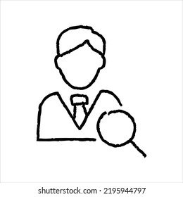 Icono de reclutamiento dibujado a mano ilustración gráfica