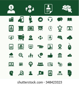 recruitment, headhunter, Job  icons, signs vector concept set for infographics, mobile, website, application