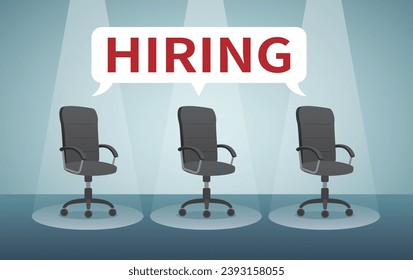 Recruitment, hiring concept. Job in a company is vacant.