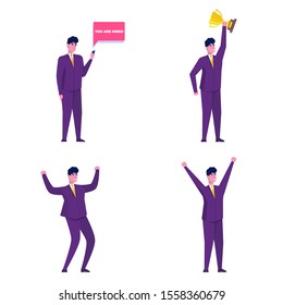 Recruitment and hiring, Employment service, headhunter concept. Vector illustration