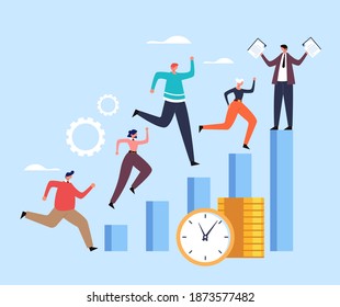 Recruitment hiring opportunity candidate research concept. Vector flat graphic design illustration