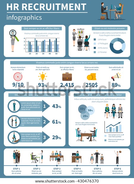 Recruitment Hr People Infographics Presenting Steps Stock Vector ...