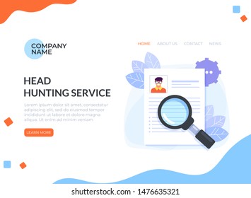 Recruitment human resources concept. Vector flat cartoon graphic design illustration