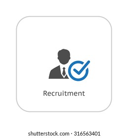 Recruitment Icon. Business Concept. Flat Design. Isolated Illustration.