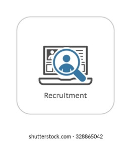 Recruitment Icon. Business Concept. Flat Design. Isolated Illustration.