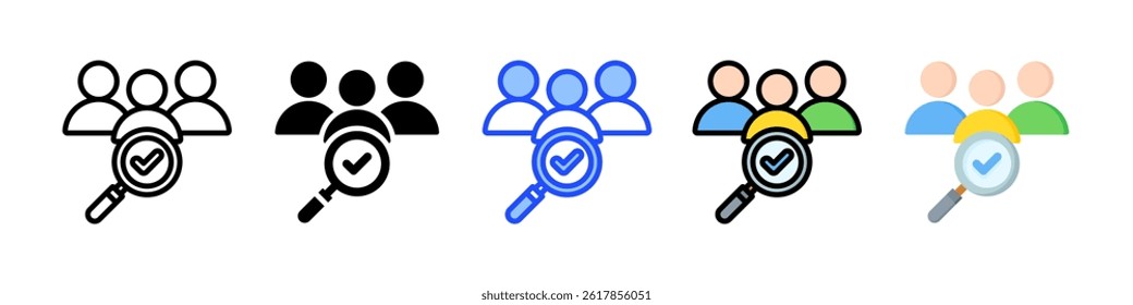 Recruitment Icon Collection With Multiple Styles