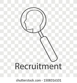 Recruitment icon concept on transparency background. Business object design. Line vector illustration use for your project.