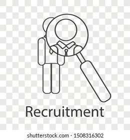 Recruitment icon concept on transparency background. Business object design. Line vector illustration use for your project.