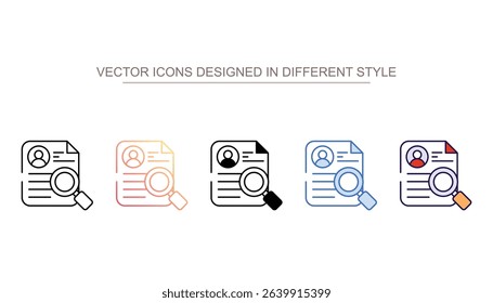 Recruitment icon design with white background stock illustration