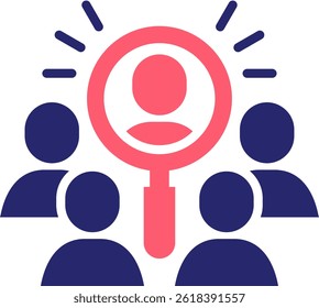 Recruitment Icon Fill Vector Illustration