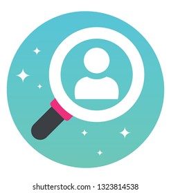 Recruitment  icon in flat design 