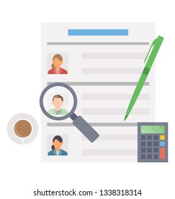 Recruitment icon, flat design.