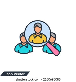 recruitment icon logo vector illustration. Human Resource symbol template for graphic and web design collection