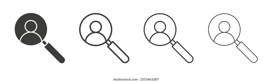 Recruitment icon pack. vector illustration