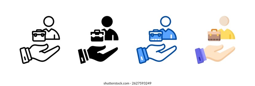 Conjunto de iconos de reclutamiento Paquete. Colección de iconos de estilo múltiple perfecta para Sitios web, App y presentaciones. Colección de icono de Vector simple