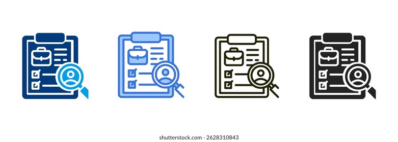 Recruitment Icon Set Different Style Collection
