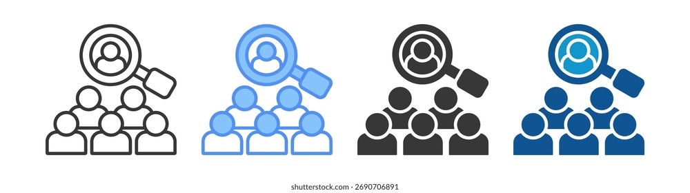 Recruitment Icon Set Multiple Style Collection